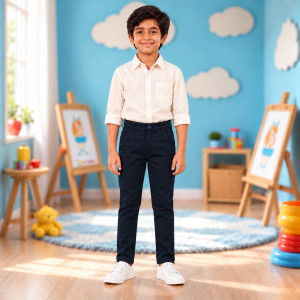 Kids & Boys' ActiveFit Cotton Pant – Black