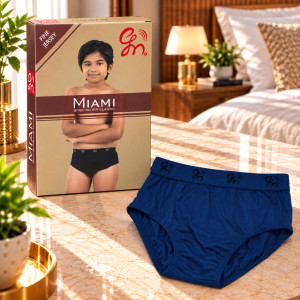 Boys Cotton Brief with Outer Elastic – Royal Blue