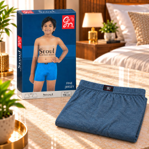 Seoul Boys & Kids Comfort Cotton Trunk – Blue Melange