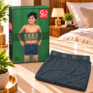 Suez Boys' Comfort Cotton Trunk – Charcoal Melange