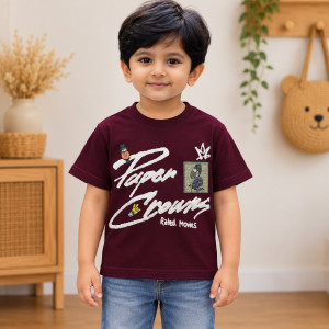Kids' TrendStyle Maroon T-Shirt