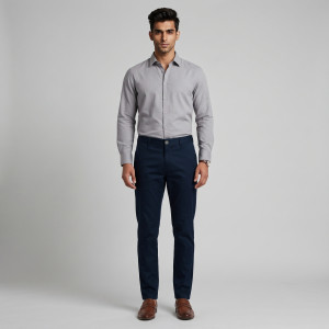Men's Classic Comfort Poly Cotton Pant – Dark Navy