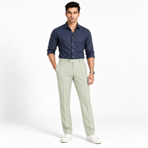 Men's Refined Formal Pant – Brown White