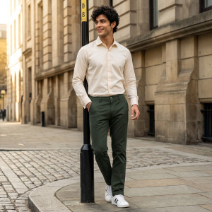 Men's Classic Cotton Flex Pants – Dark Grey