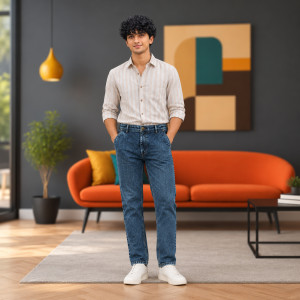 Men's Classic Denim Pant – Dark Blue