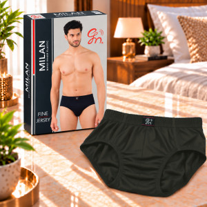 Milan Men's Comfort Cotton Brief – Dark Grey