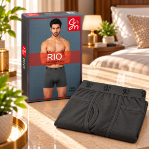 Rio Men's Comfort Trunk with Pocket – Dark Grey