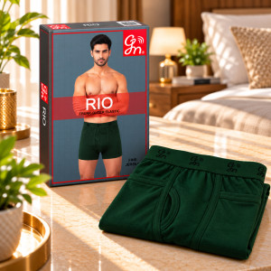 Men's Comfort Trunk with Pocket – Olive Green  Description